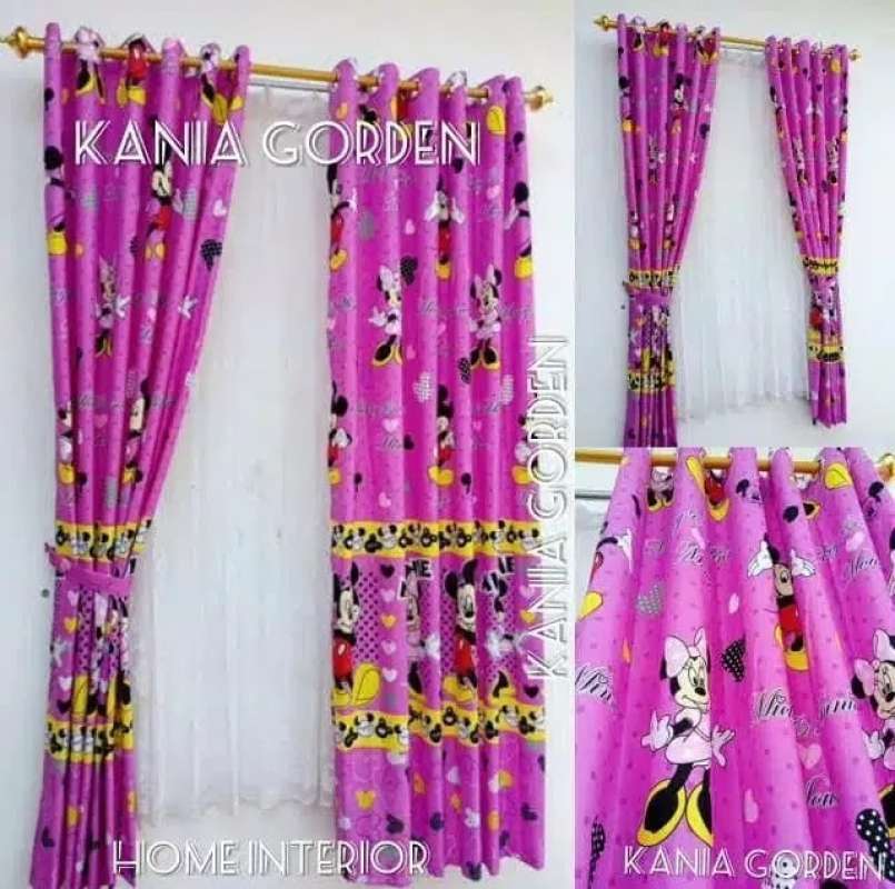 Jual Gorden Karakter Anak Mickeymouse Ungu Dekorasi Kamar Online Februari 2021 Blibli