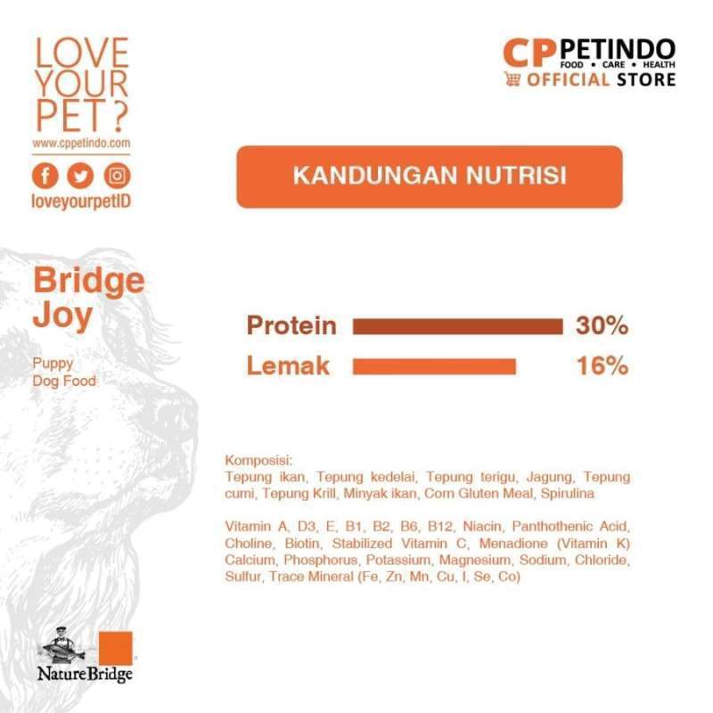 Nature Bridge Bridge Joy Puppy 10kg Makanan Anak Anjing