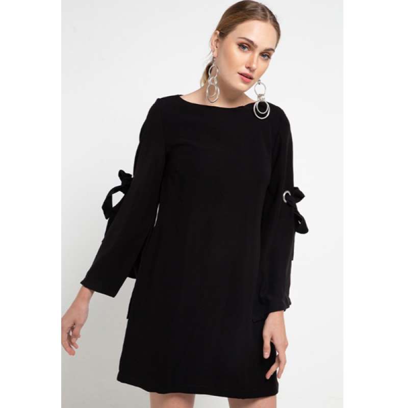 womens black dress long