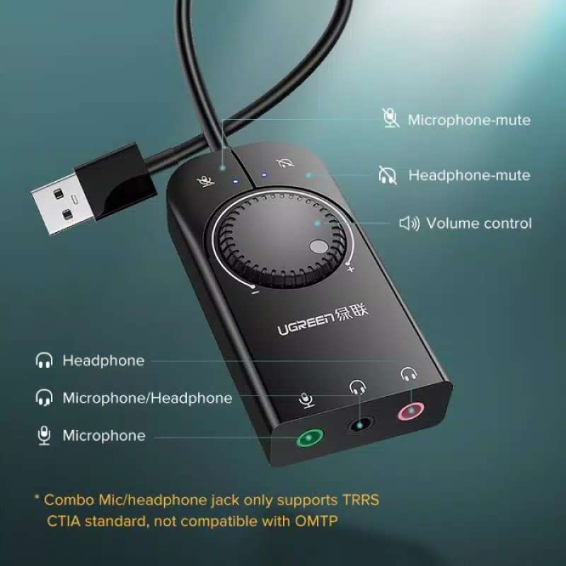 Promo UGREEN AUDIO USB SOUNDCARD 