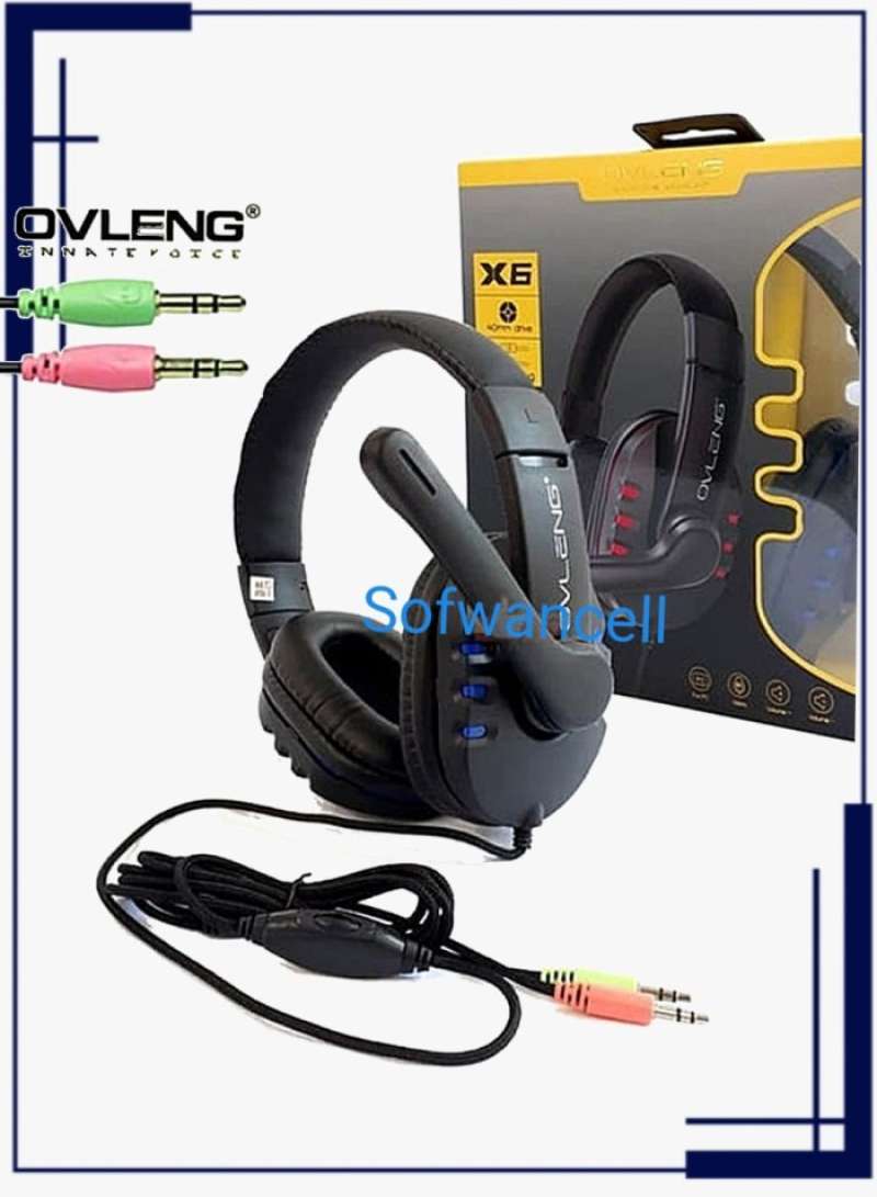 Promo HEADSET GAMING OVLENG X6 3.5MM WIRED STEREO HEADPHONE X 6 2