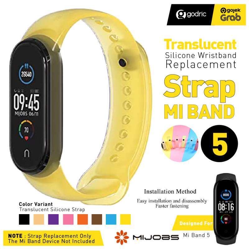 Jual Mijobs Transparan Miband 5 Silicon Strap For Xiaomi Mi Band 5 Silicone Tali Silikon Replacement Online Januari 2021 Blibli