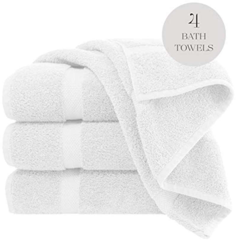 White Classic Luxury White Bath Towels Large - Circlet Egyptian