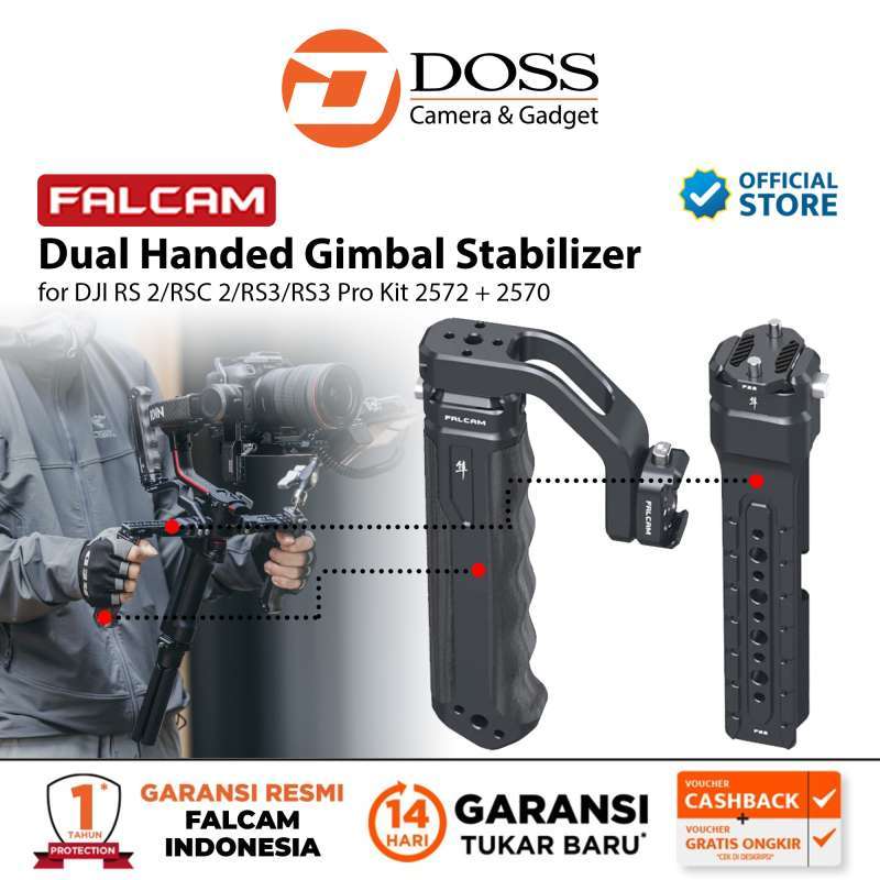 Falcam Dual Handed Gimbal Stabilizer for DJI RS 2/RSC 2/RS3/RS3 Pro