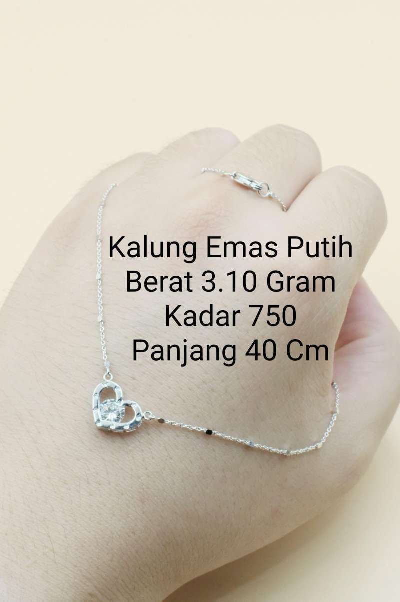 Jual kalung emas putih 0 202121120 di Seller Toko Emas Ceria ...