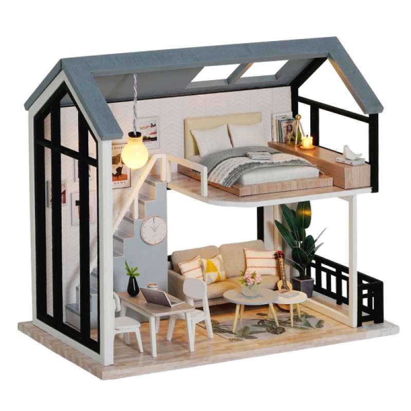 DIY Doll House Wooden Doll Houses Miniature Dollhouse Furniture