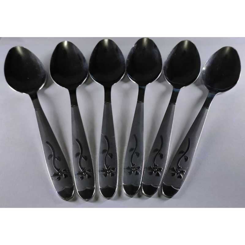 Jual Sendok Makan Motif Bunga Tebal Sendok Stainless Steel 6pcs Online April 2021 Blibli