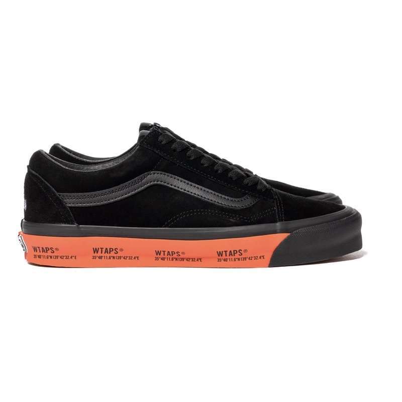 vans old skool wtaps black orange