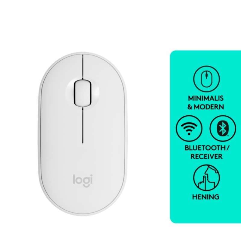 Jual Logitech Pebble Wireless Bluetooth Mouse Off White Murah Mei 2021 Blibli