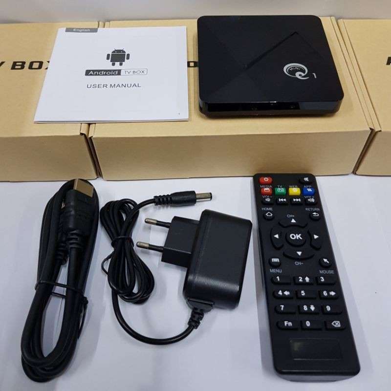 q1 mini tv box os android 10 ram 1gb rom 8gb 4k hd wifi lan quad core usb hdmi fleco