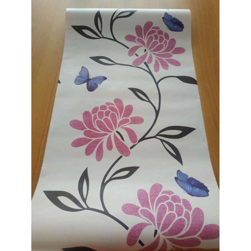Jual Wallpaper Sticker Dinding Gh 002 Bunga Pink Kupu Kupu Dna Shop Online Februari 2021 Blibli