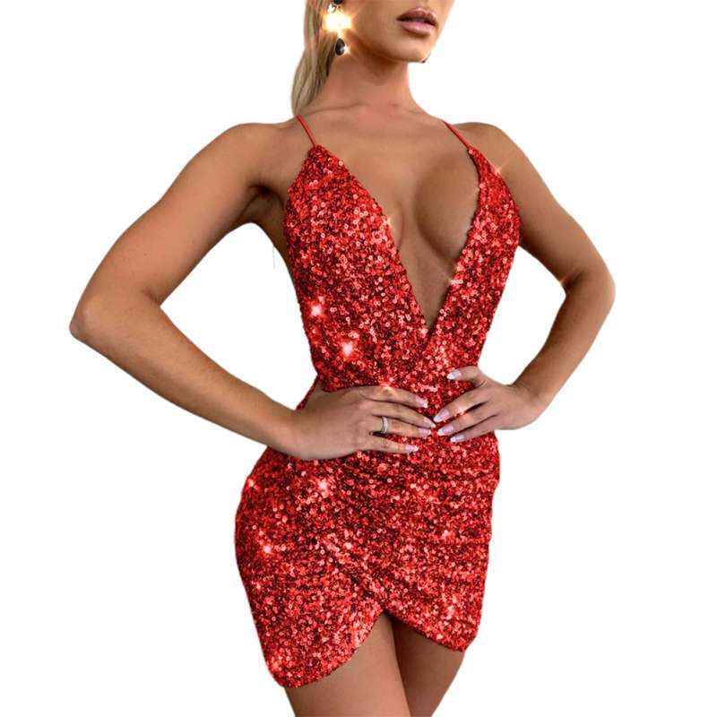 Promo Bluelans Women Sexy Deep V Neck 