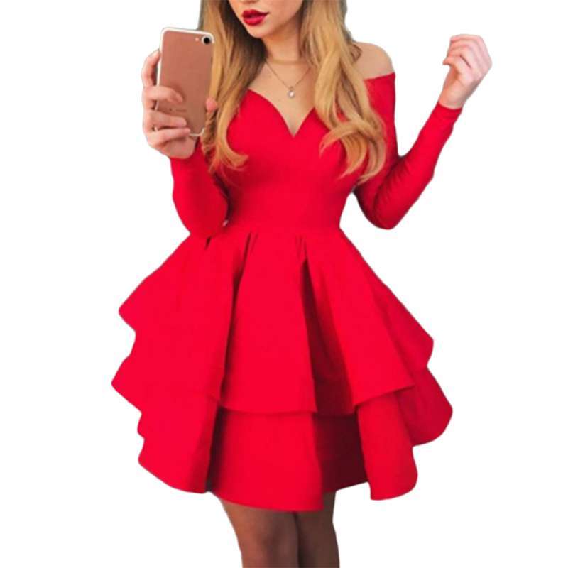 Swing Ruffled Hem Mini Dress 