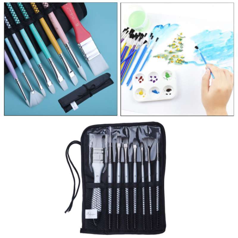 Promo 8Pcs Art Painting Brushes Set For Acrylic Oil Watercolor Artist Paint Brush Di Seller Homyl - China | Blibli