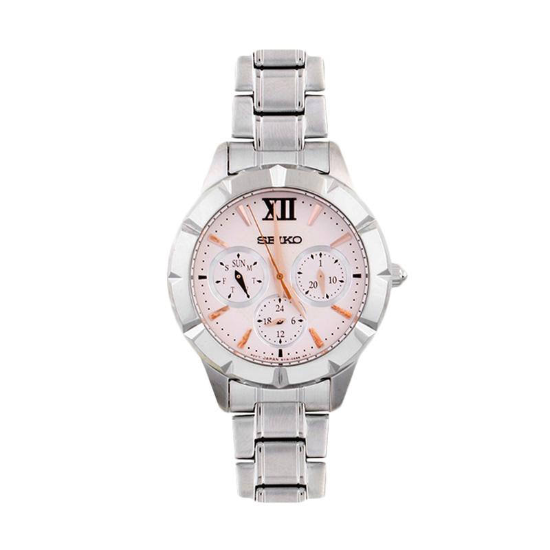 Seiko SKY685P1 Jam Tangan Wanita - White Silver