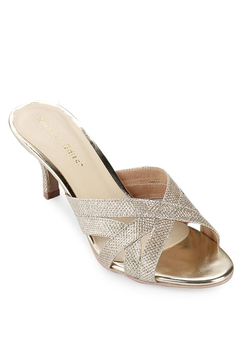 Nicholas Edison Heel Elicia Mid Low Heels - Light Gold