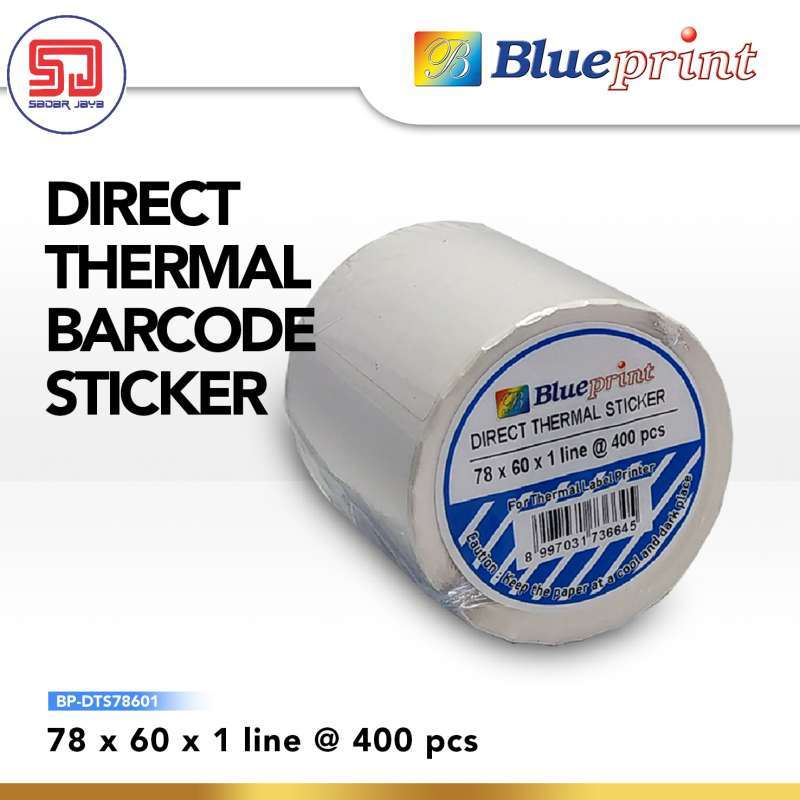 Jual Blueprint Direct Thermal Sticker / Label 78x60x1Line Isi ...