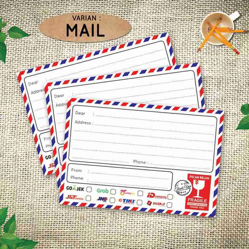 Jual Stiker Size Besar Alamat Pengiriman Olshop Sticker Shipping Label Pengiriman Size 11x7 5 Cm Per 10 0 Lembar Online Mei 2021 Blibli