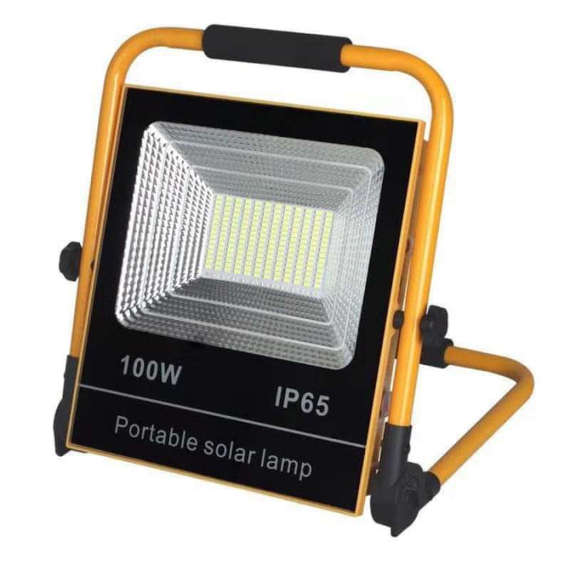 lampu sorot 100w portable solar lampu tembak emergency 100 watt usb