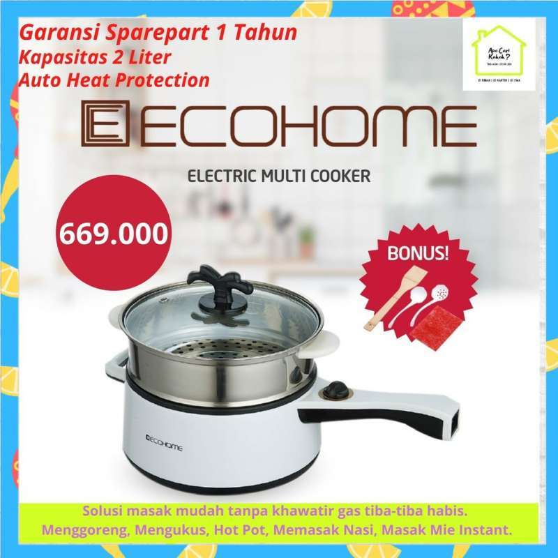 Promo Ecohome Panci Listrik Serbaguna Electric Multi Cooker Dengan Panci Steam Stainless 304 Diskon 3 Di Seller Toko Acak Tanjung Rejo Kota Medan Blibli