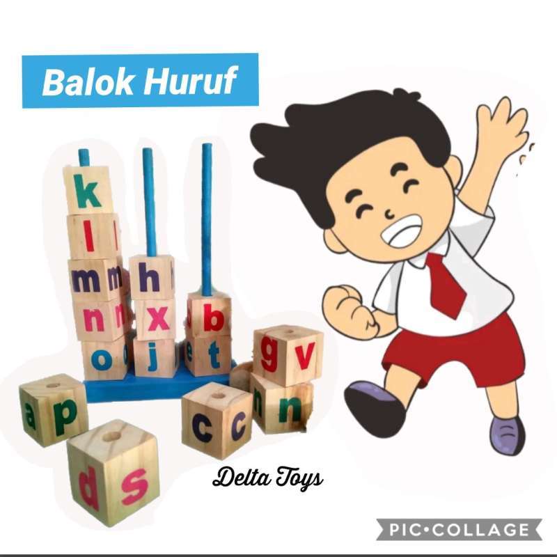 Jual Mainan Edukasi Anak Balok Susun Huruf Kayu Pinus Kado Ultah Anak Ape Paud Tk Mainan Edukatif Kayu Anak Murah Mei 2021 Blibli