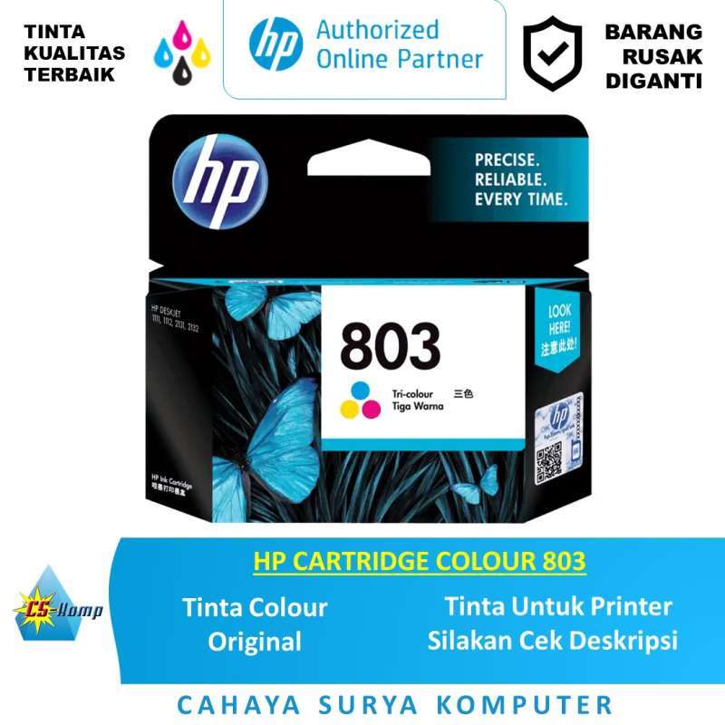 hp cartridge colour 803 untuk printer hp deskjet 1110 1115 2130 2135 3630