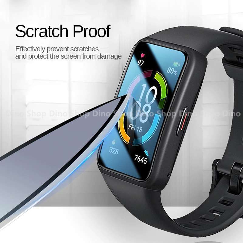 anti gores curve full layar cover screen protector huawei honor band 6