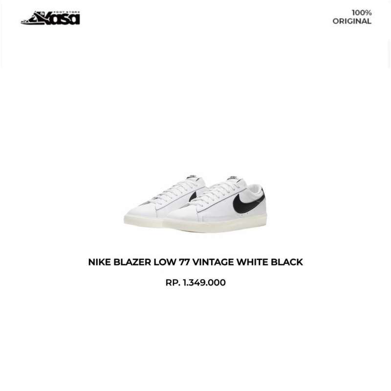 blazer low 77 vintage white black