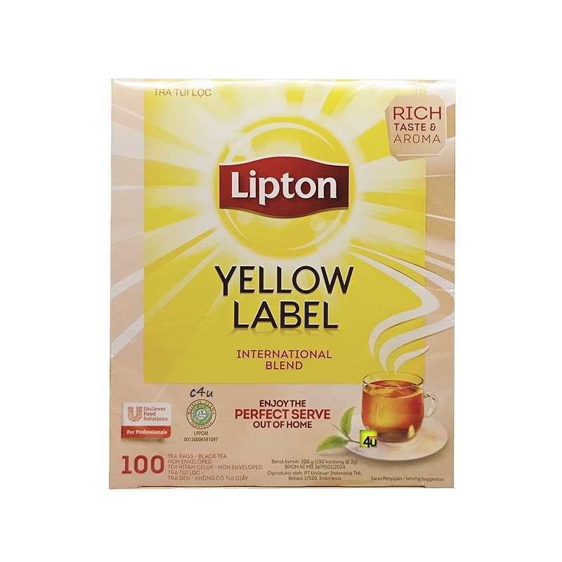 Lipton Yellow Label UN-ENVELOPED Tea Celup [isi 100 pcs]