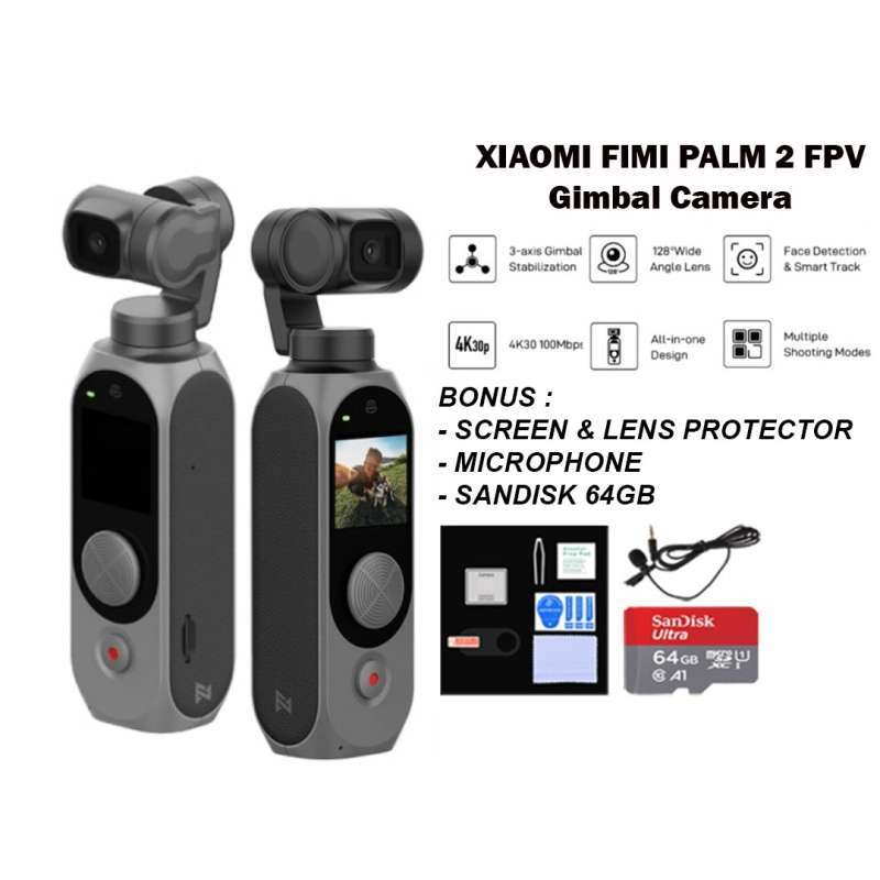 Jual XIAOMI MI FIMI Palm 2 FPV 4K 3 Axis Handheld Gimbal Pocket
