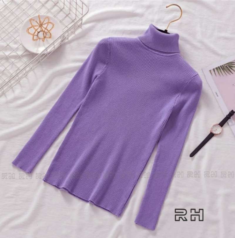 Jual Baju rajut turtleneck wanita 