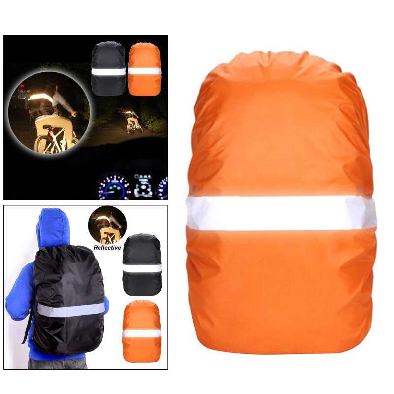 Reflective Waterproof Backpack Cover Bag Dust Rain Rucksack Camping Hiking Case 
