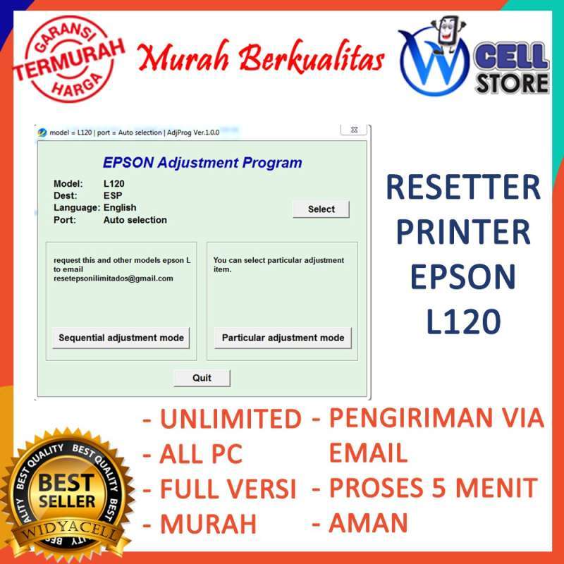 RESETER PRINTER EPSON L120 UNLIMITED 
