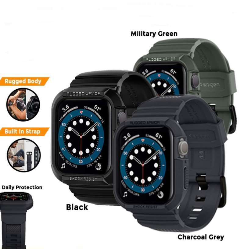 Promo Strap Apple Watch Series 4 44mm Spigen Rugged Armor Pro Original Case  di Seller Hypemarket - Kota Jakarta Barat, DKI Jakarta | Blibli