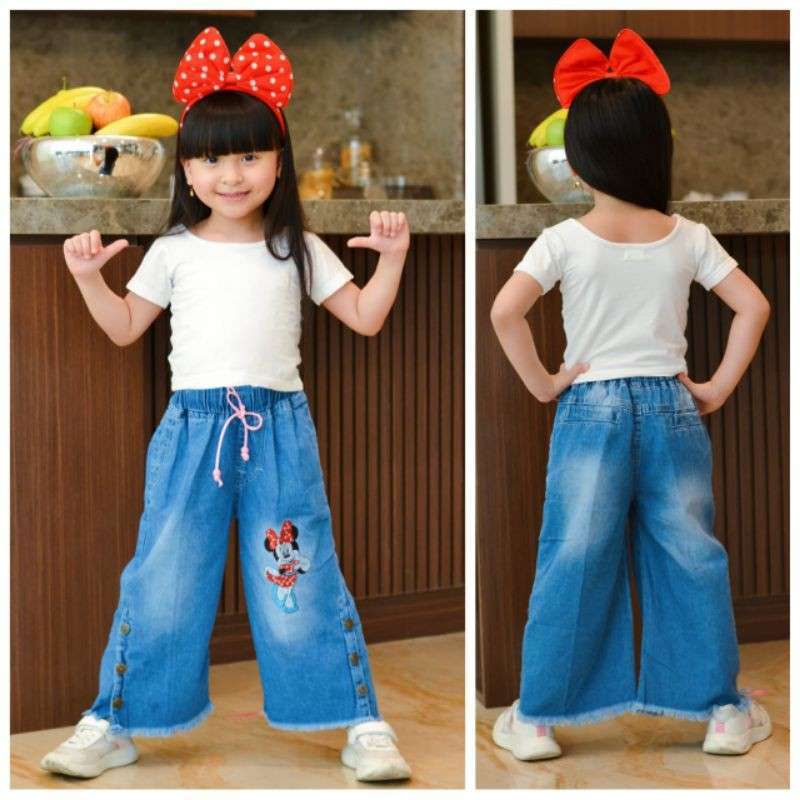 Promo Celana Kulot Anak Soft Denim 