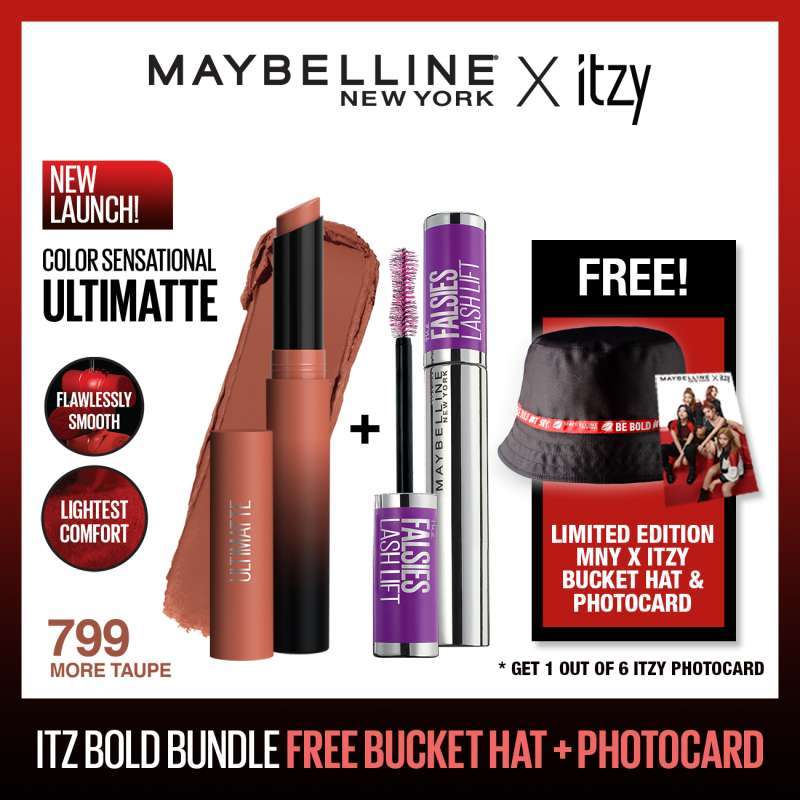 Jual Maybelline X Itzy Itz Bold Bundle Free Bucket Hat Photo Card Terbaru Oktober 2021 Harga Murah Kualitas Terjamin Blibli