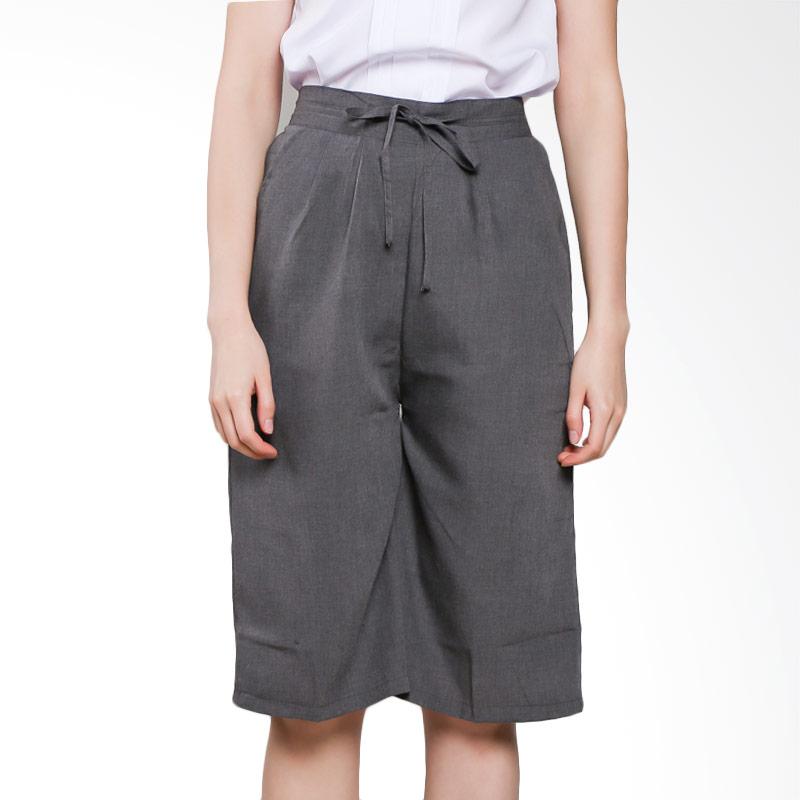 Jual Jo & Nic Wilona Ribbon Kulot Midi Celana - Dark Grey Online - Harga & Kualitas Terjamin | Blibli.com