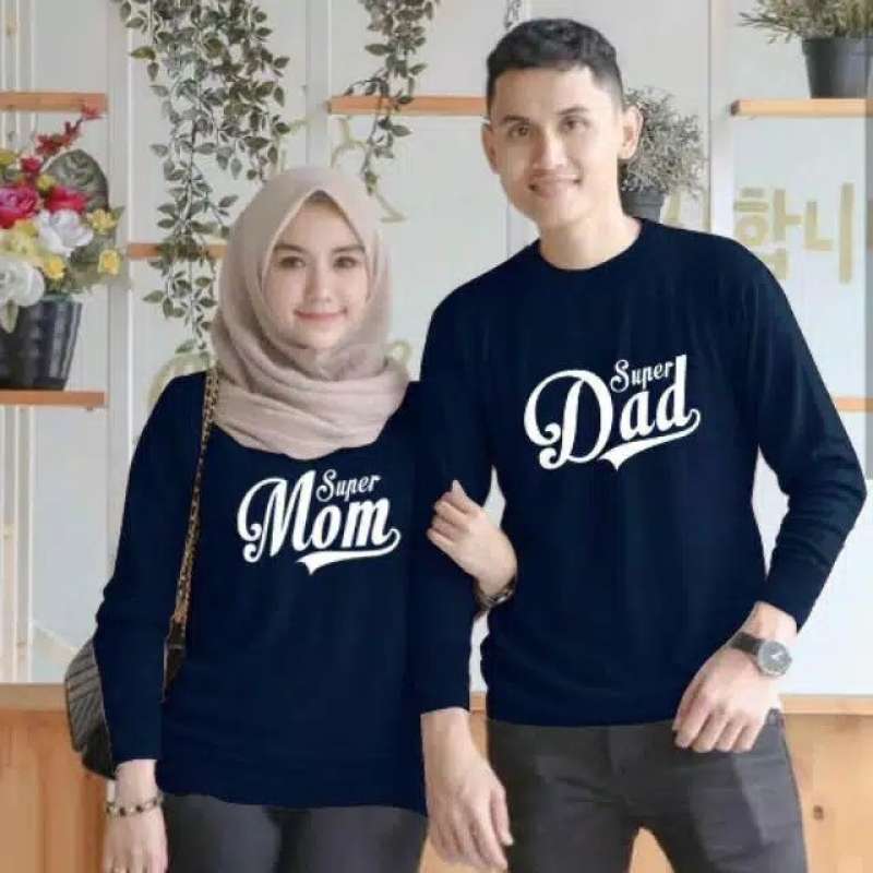 Promo Sweater Couple Pasangan Pakaian Kapel Kapelan Pacar Kekinian Terbaru Kopel Super Dad Mom Navy 11321 Diskon 10 Di Seller Baju Couple Online Bantan Kota Medan Blibli