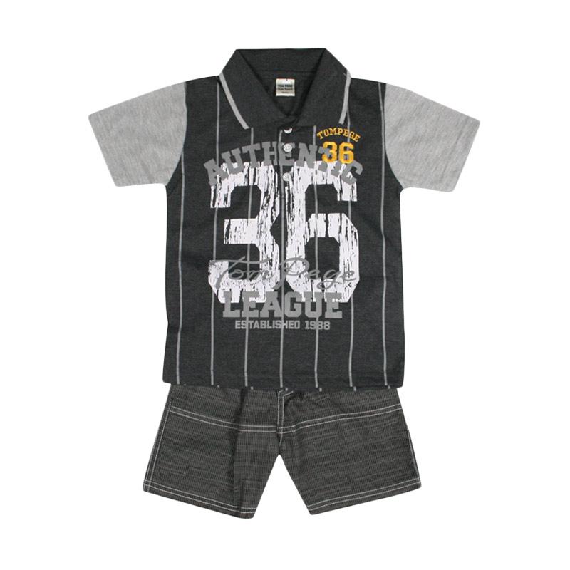 Produk TOMPEGE TP-52301 Setelan Baju Anak Laki-laki - Abu Tua Terbaru
