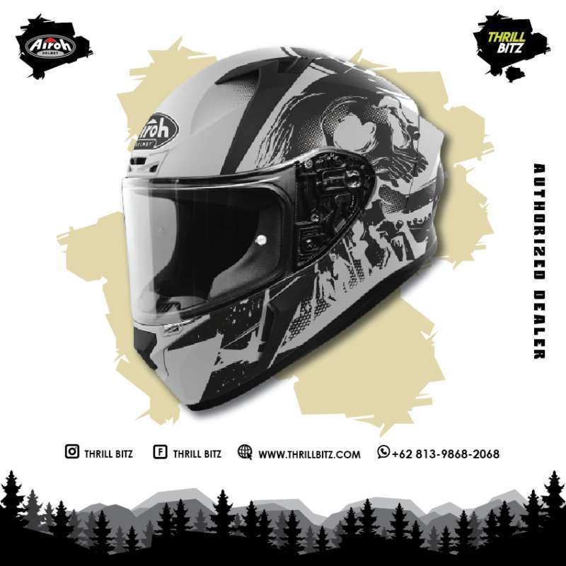 Jual Helm Airoh Valor Helmet - Akuna Grey Matt Size S di ...