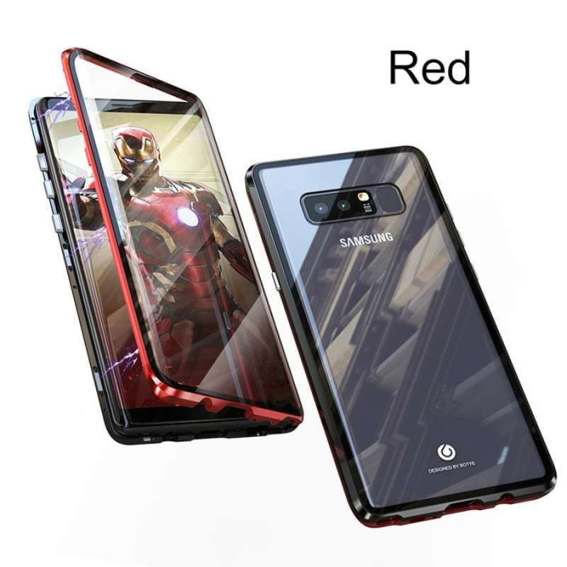 Jual Double Side Glass Samsung Note Magnetic Case Metal Cover