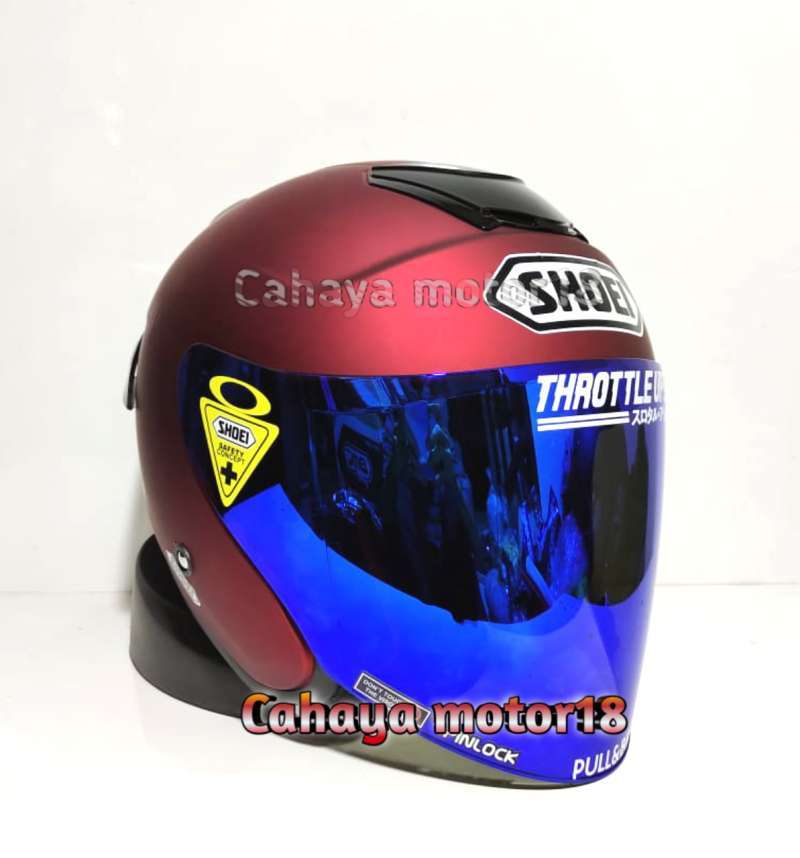 Promo HELM KYOTO REPLIKA RED DOFF|MERAH DOPMERK DYR|COSTUM ...