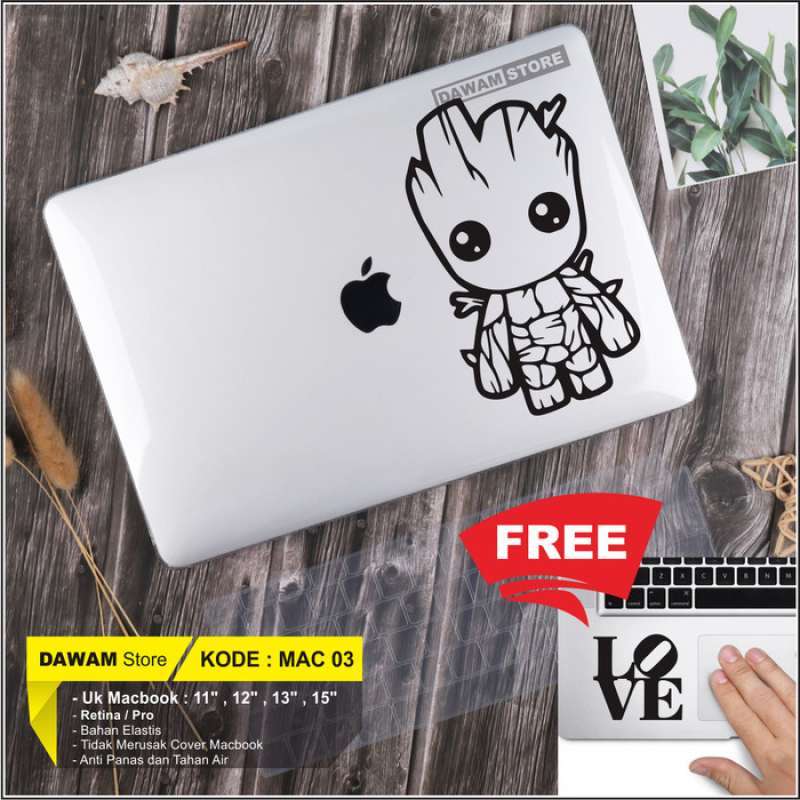 Stiker Decal Case Macbook Sticker Decal Pelindung Macbook Iam Groot