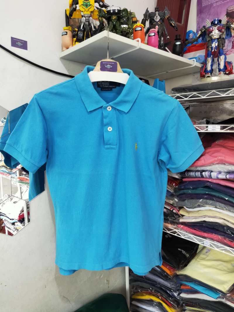 Jual Kaos Polo Ralph lauren Biru Stabillo Small Logo Kuning ...