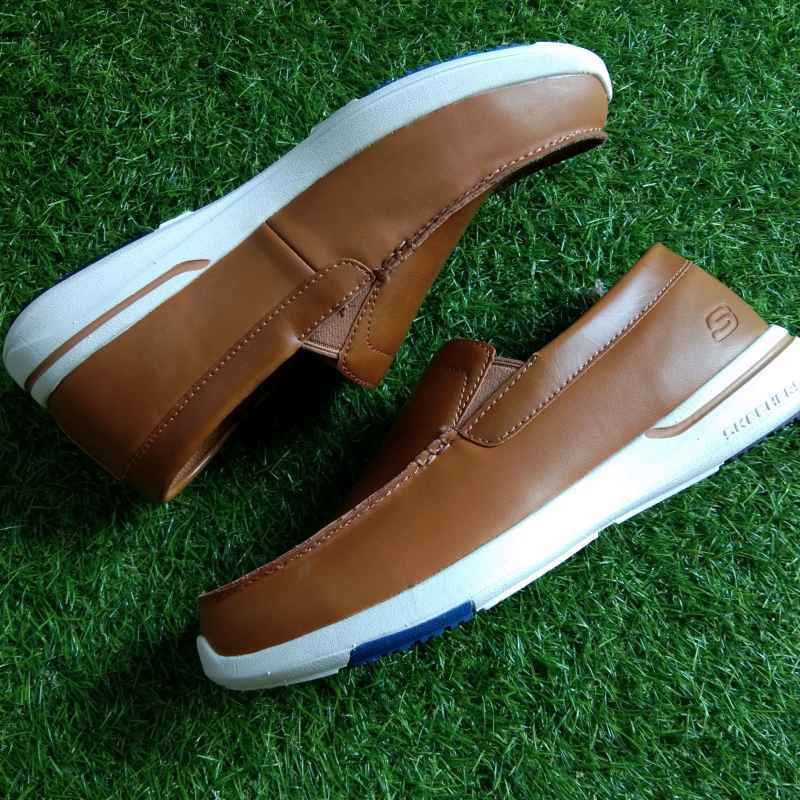 Jual Skechers Elent Vensen Sepatu Slip On Pria Tan 65486 42