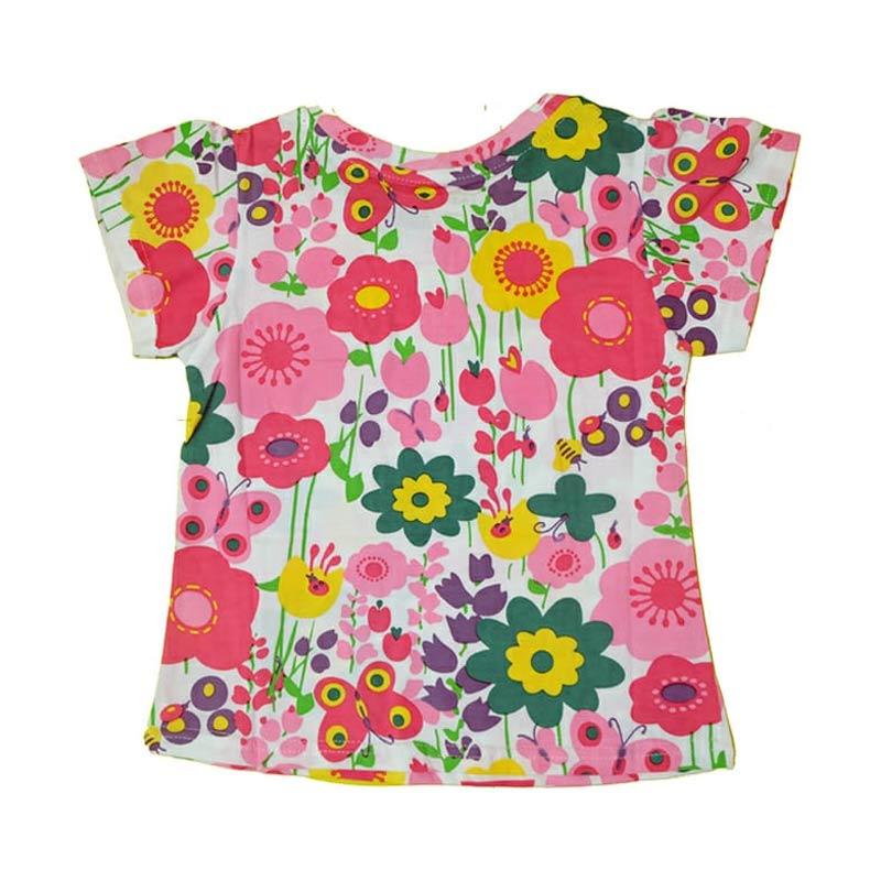 Loopie Kids Motif Bunga Baju Atasan Anak Perempuan