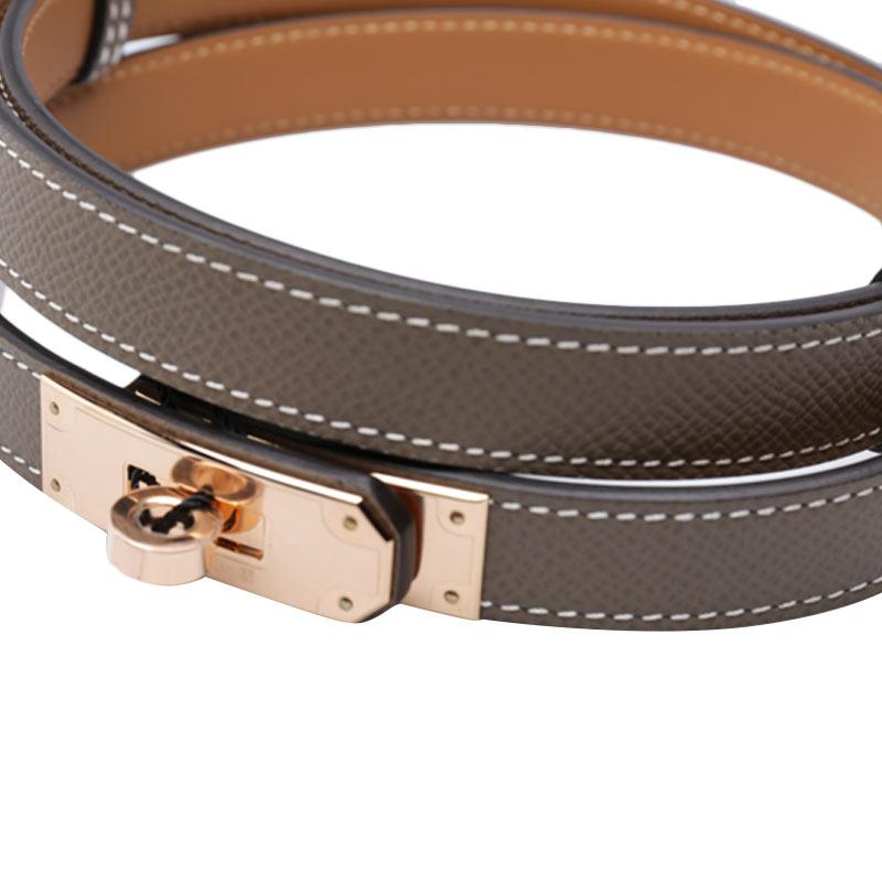 Jual Hermes Kelly Belt Wanita - Abu-Abu 