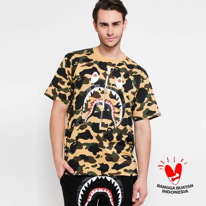 Jual BAPE 1st Camo Shark Wide T-Shirt 