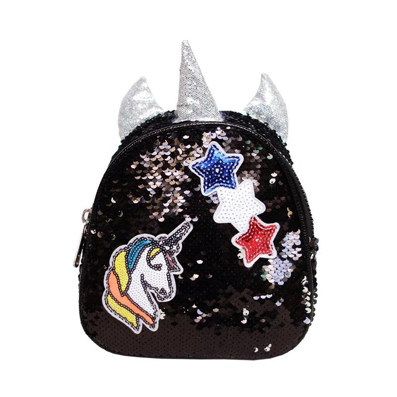 Jual Vivaci 8030 Faye Sequin Manik Unicorn Ala Justice Tas Ransel