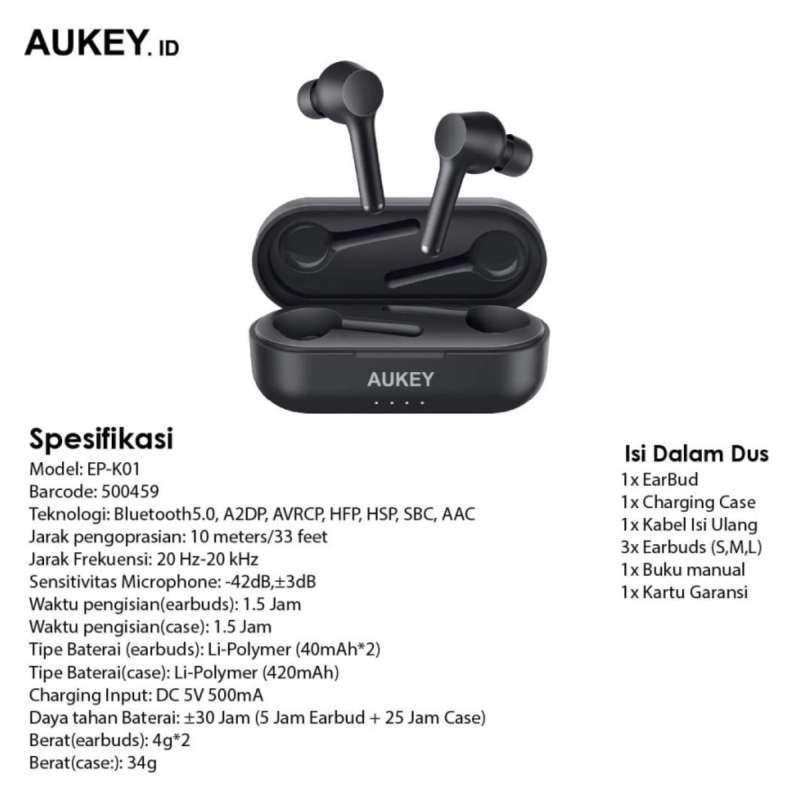 Jual Headset AUKEY TWS EP K01 True 